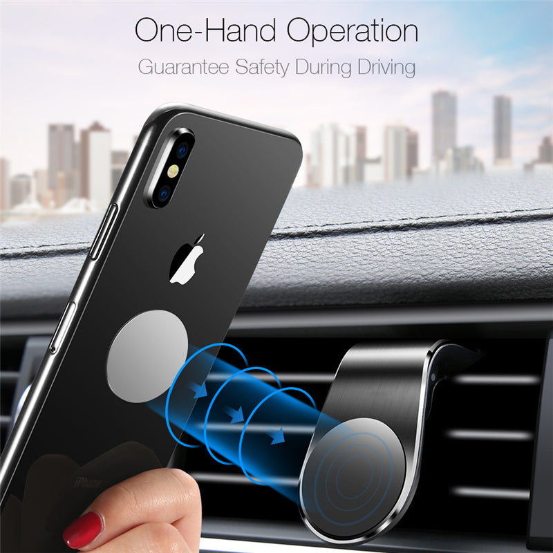 Car Magnet Magnetic Air Vent Mount Holder Car Phone Stand 360 Metal Car Air — view 2