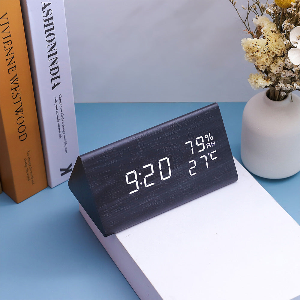 Electronic Alarm Clock Multifunctional Digital Display Temperature and Humidity — view 4