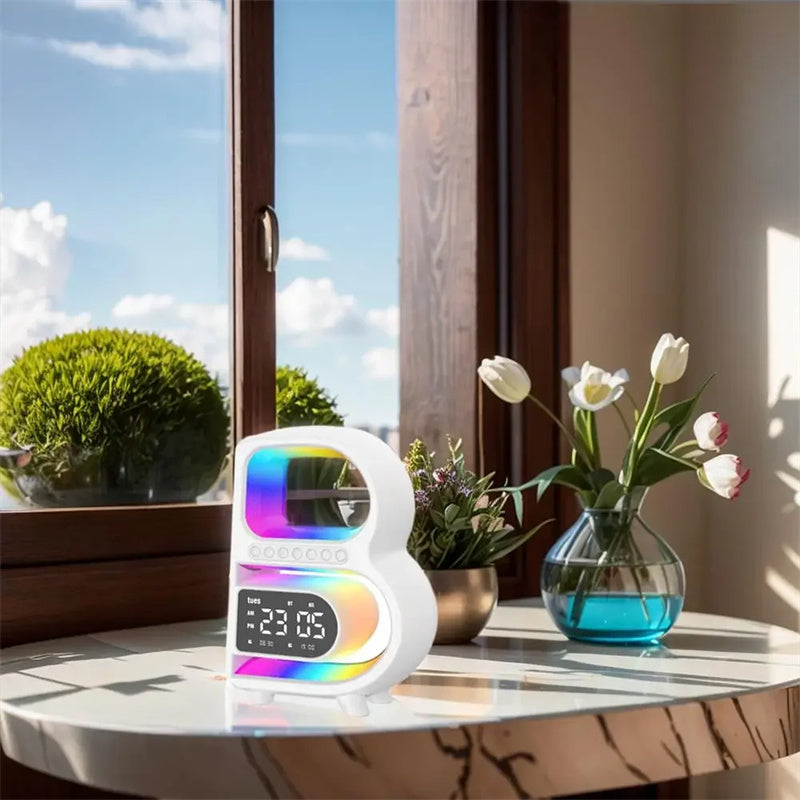 New B-Shaped Blutooth Speaker Multifunctional Smart Music Rhythm Lighting Phone — view 6