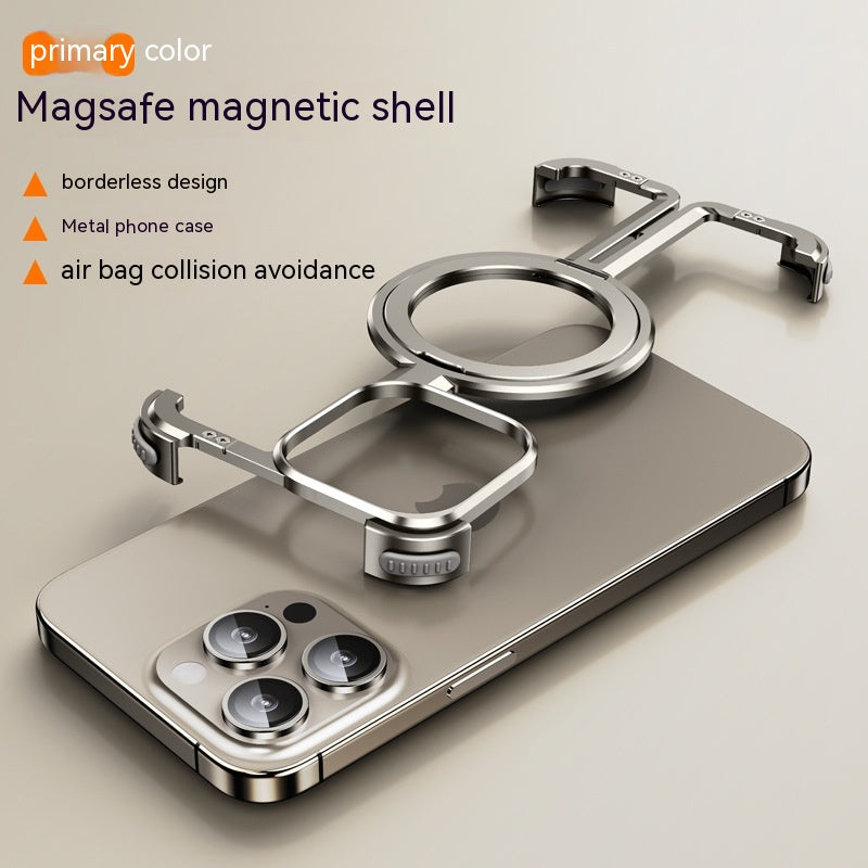 Metal Airbag Anti-fall Shell Phone Case Protective Shock Absorption Aerospace — view 3