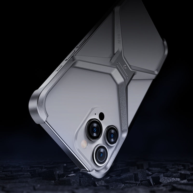 Aluminum Alloy Case New Hollow-out Frameless Heat Radiating Phone Shell — view 7