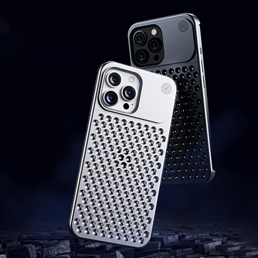 Aluminum Alloy Phone Case for 14 13 Pro Max Plus Hollow Heat Dissipation — view 7