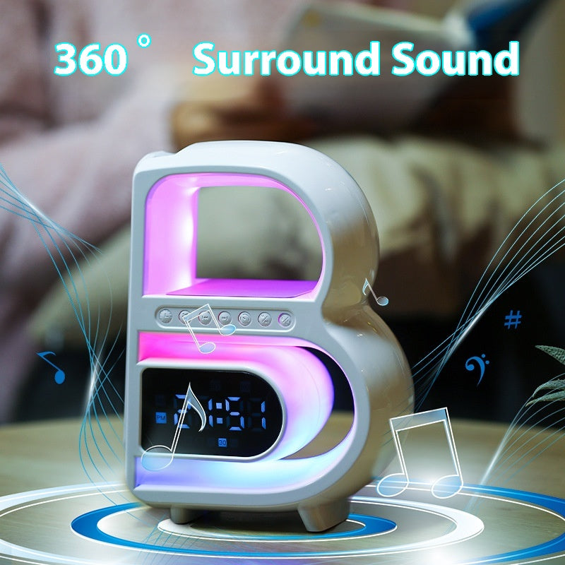 New B-Shaped Blutooth Speaker Multifunctional Smart Music Rhythm Lighting Phone — view 5