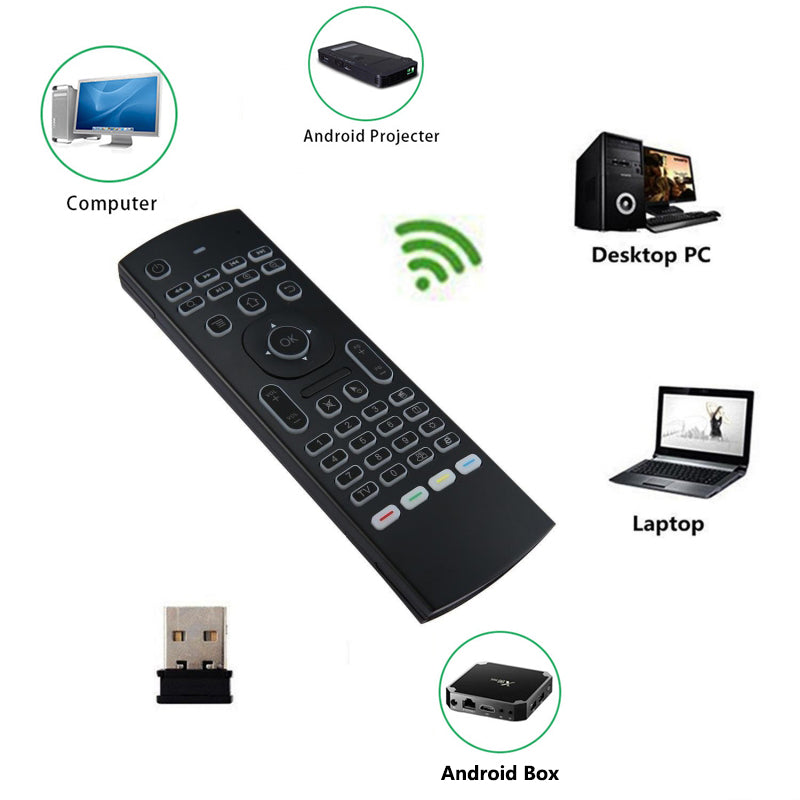 MX3 MX3-L Backlit Air Mouse T3 Smart Voice Remote Control 2.4G RF Wireless — view 4