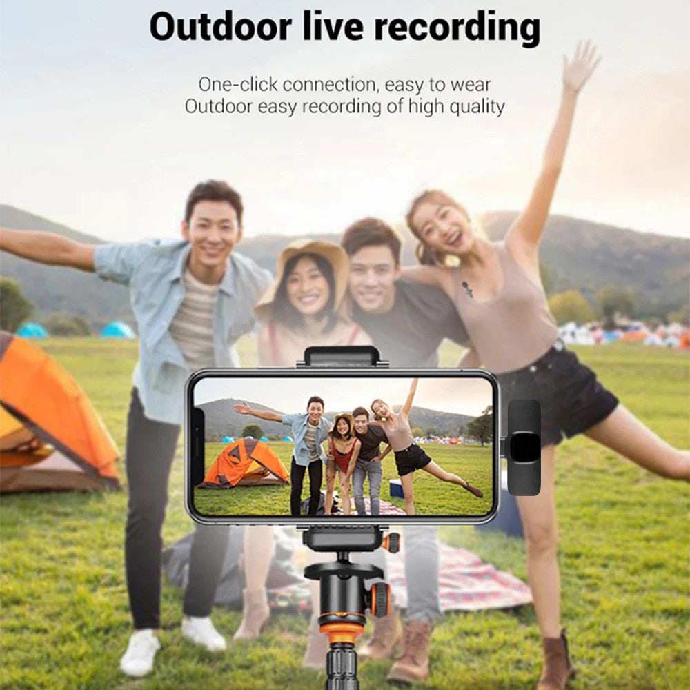Wireless Lavalier Microphone Portable Audio Video Recording Mini Mic — view 6