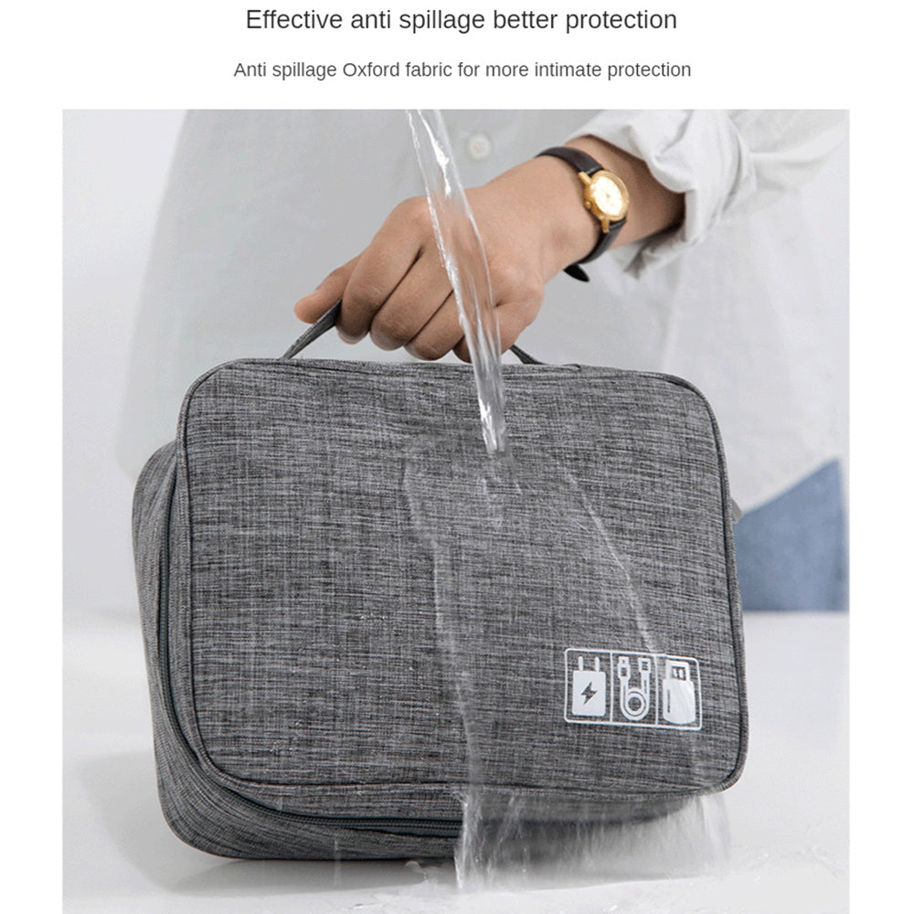 Electronics Organizer Travel Cable Bag Waterproof Portable Digital Storage Bag — view 3