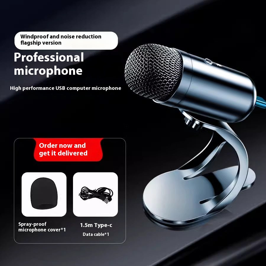 Karaoke Live Microphone Desktop Computer USB Wired — view 6