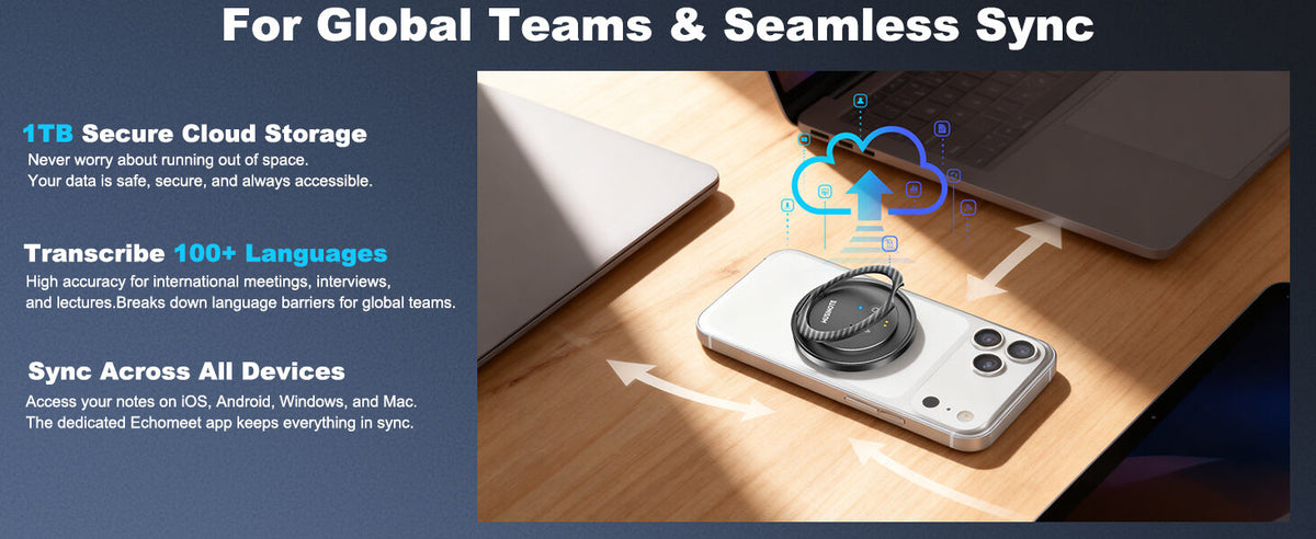 Magnetic AI Cloud Voice Recorder with Live Transcription