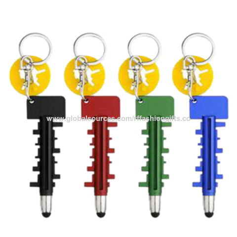 Puzzle stylus pen with keychain