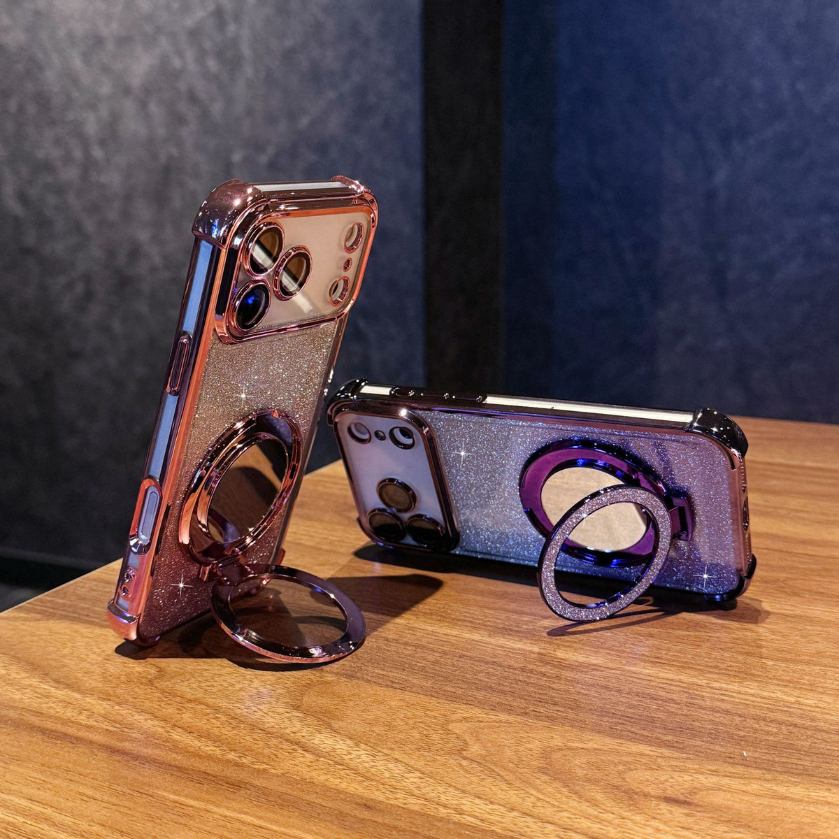Glitter Mirror Magnetic Bracket Phone Case — view 4