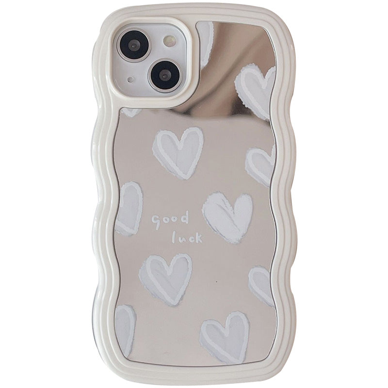Wavy Edge Mirror Love Suitable for Phone Case Silicone All-pack — view 2