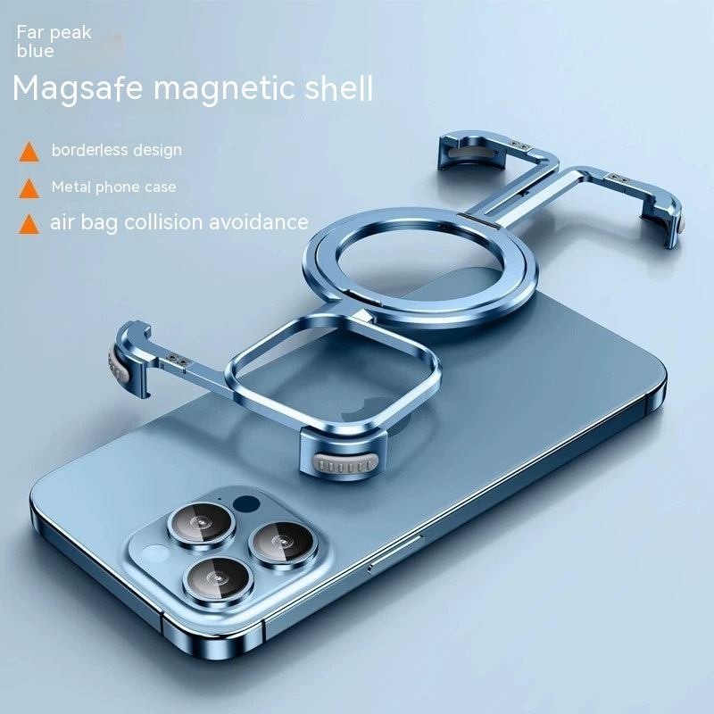 Metal Airbag Anti-fall Shell Phone Case Protective Shock Absorption Aerospace — view 6