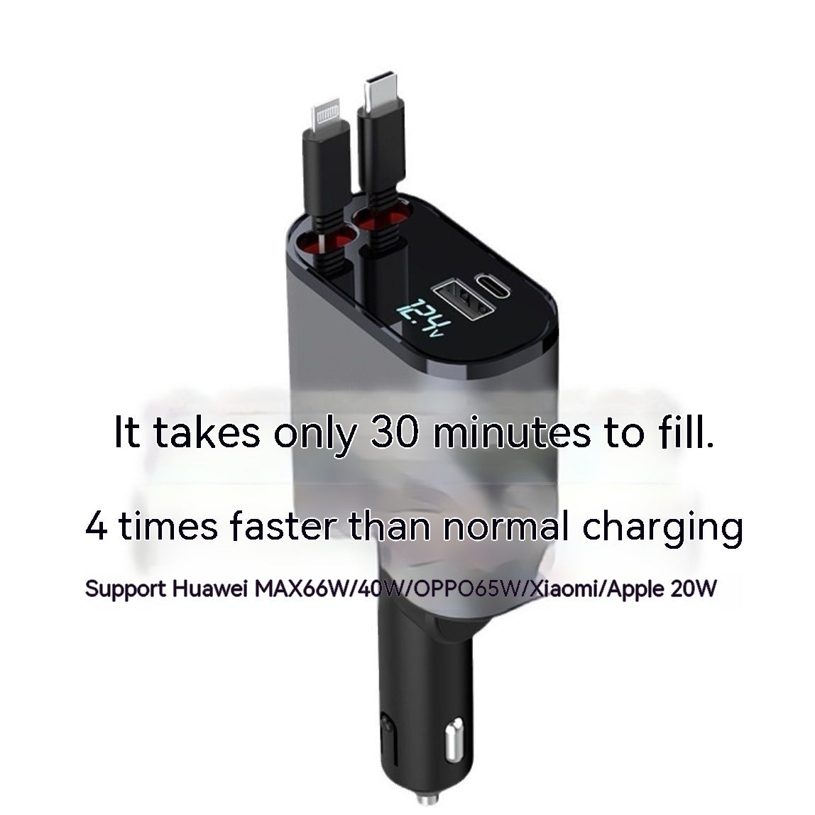 Automatic Retractable Charger Universal One-to-four Super Fast Conversion Plug — view 5