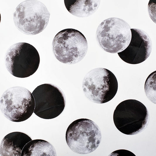 Boxed Stickers, Moon Phases, Calendar Planet, Hand Account Decorative Materials