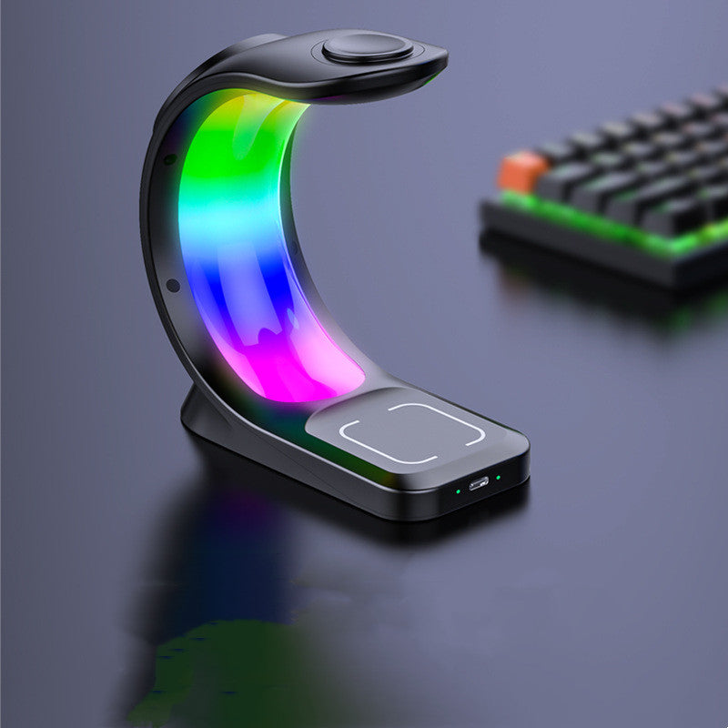 4 in 1 Magnetic Wireless Charger Fast Charging for Smart Phone Atmosphere Light — view 5