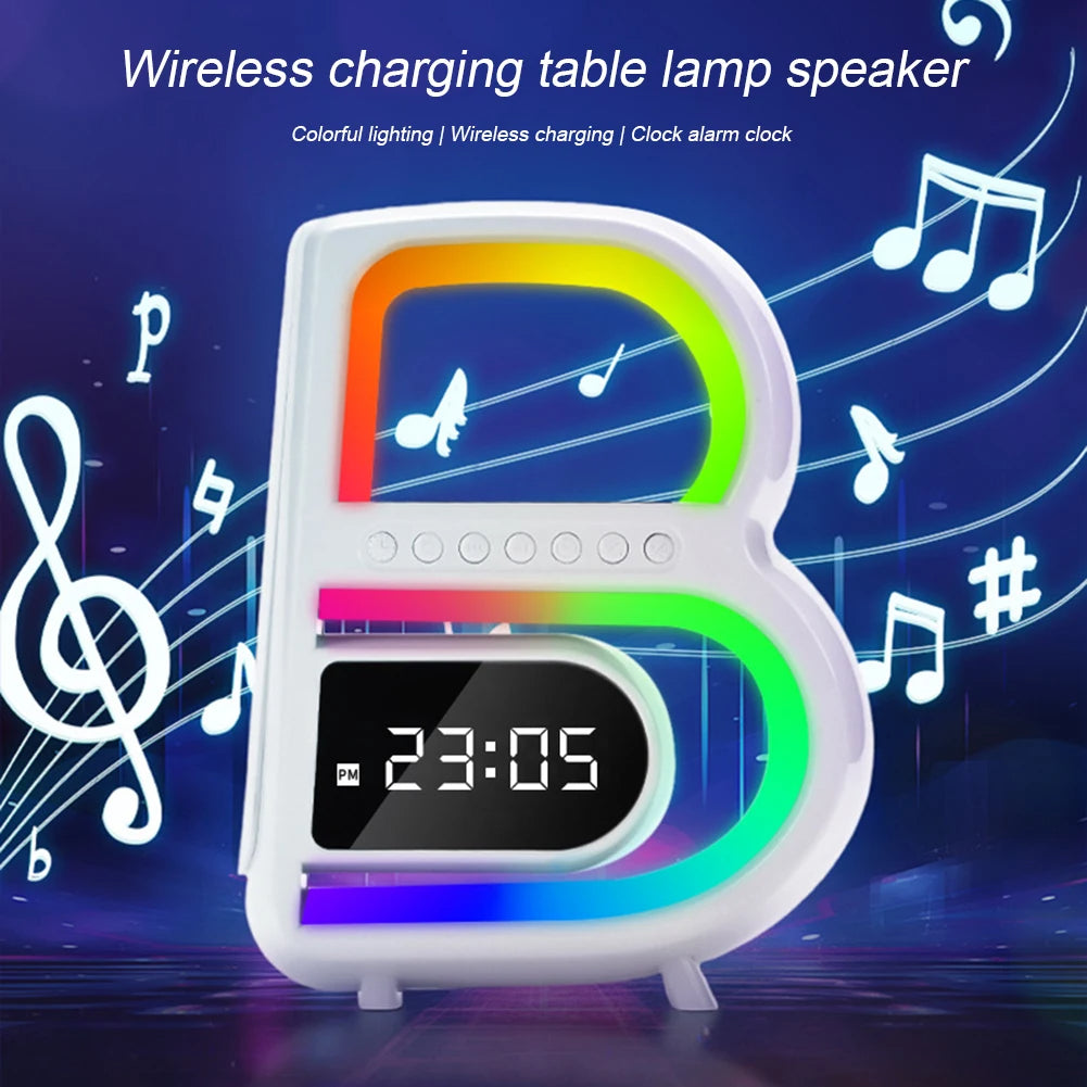 New B-Shaped Blutooth Speaker Multifunctional Smart Music Rhythm Lighting Phone — view 2