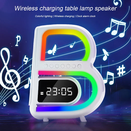 New B-Shaped Blutooth Speaker Multifunctional Smart Music Rhythm Lighting Phone — view 2