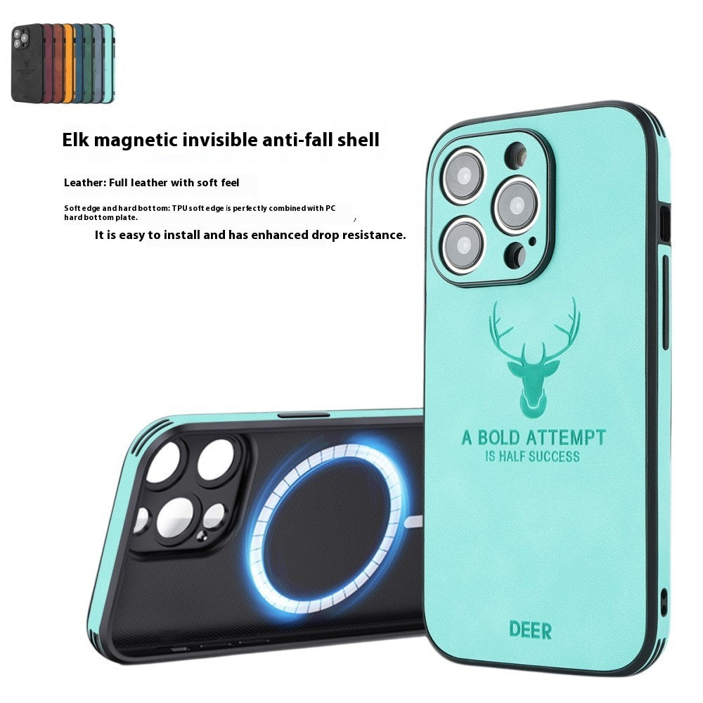 16 Series Magnetic Charging Moose Head Printing Phone Case — view 2