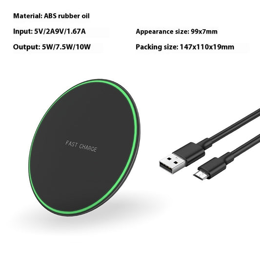 Desktop Phone Ultra-thin Round Wireless Charger — view 2