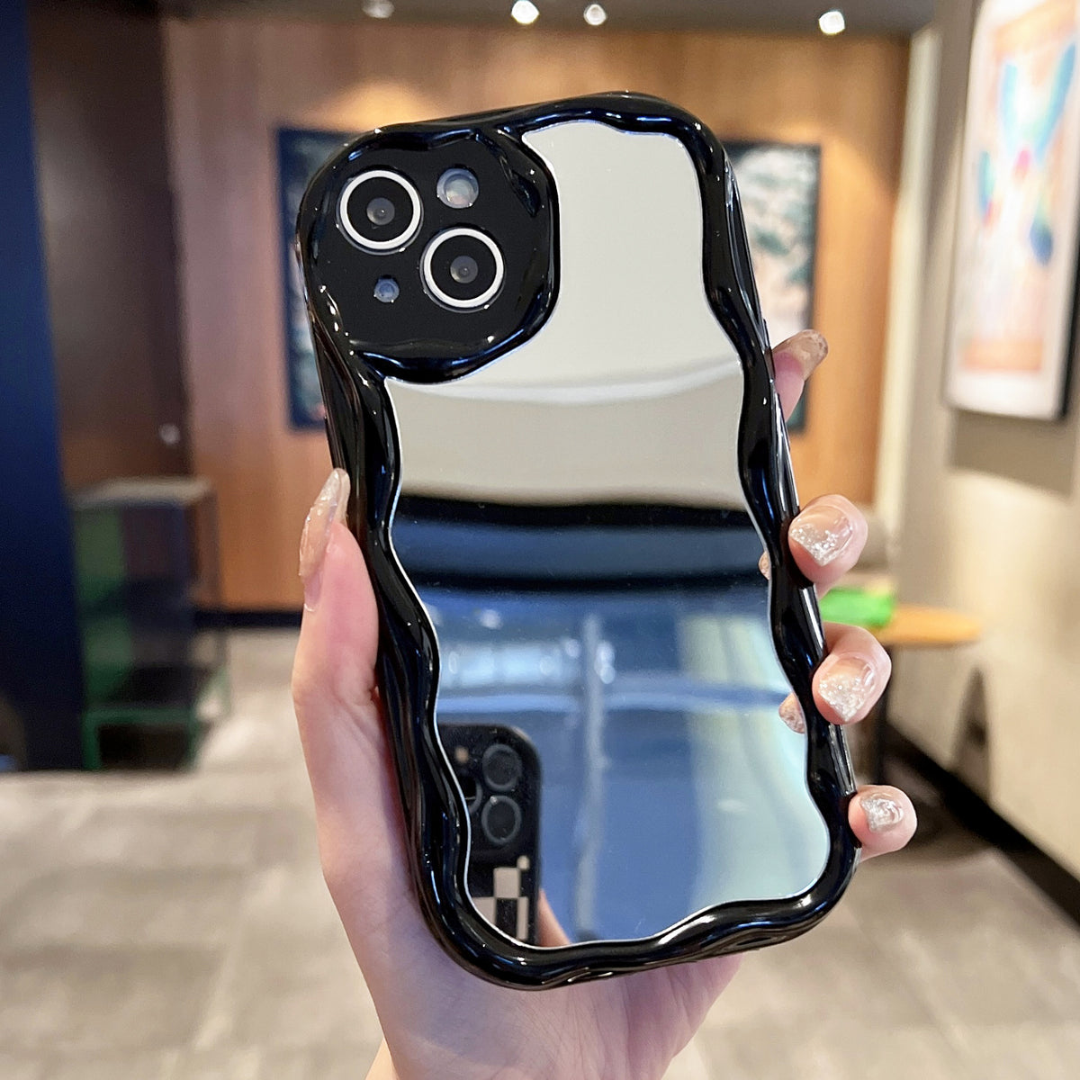 Cream Pattern Mirror Phone Case Drop-resistant Transparent — view 6