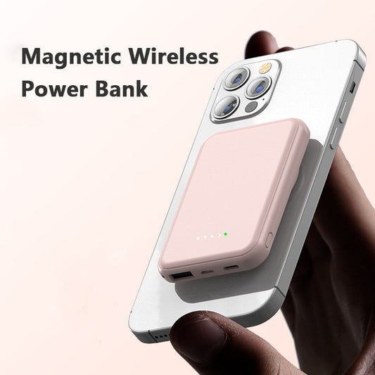 Mini Fast Charging Magnetic Wireless Power Bank 5000mAh Portable