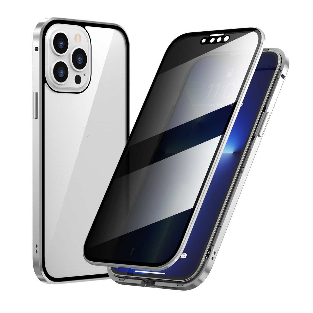 Privacy-proof Magneto Phone Case Double Sided Metal Frame — view 2