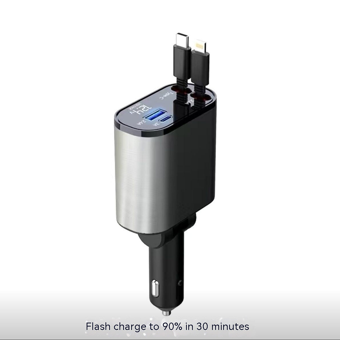 Automatic Retractable Charger Universal One-to-four Super Fast Conversion Plug — view 4
