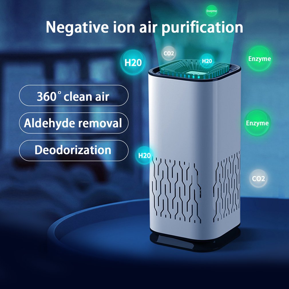 Car Air Purifier Portable Negative Ion Generator Remove Formaldehyde Dust Smoke — view 3