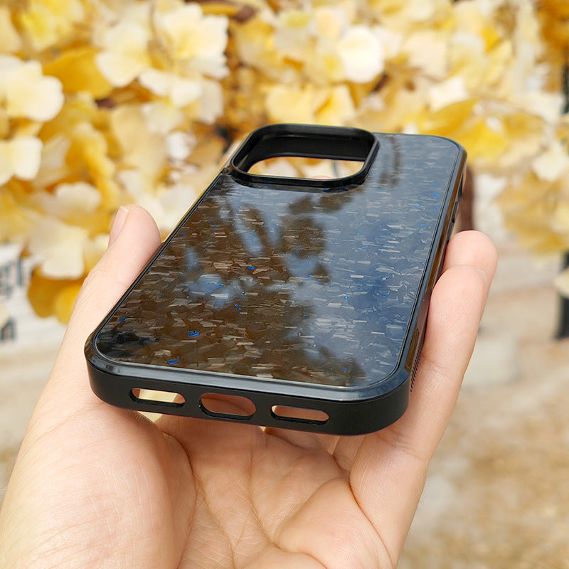 Gold Foil Carbon Fiber Forged Grain Phone Case — view 4
