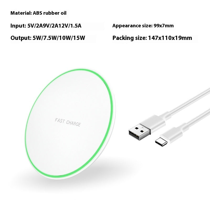 Desktop Phone Ultra-thin Round Wireless Charger — view 5