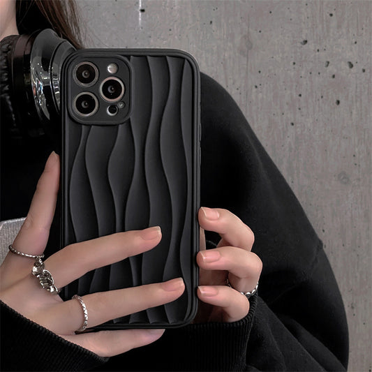 Water Ripple Midnight Black Mobile Phone Shell