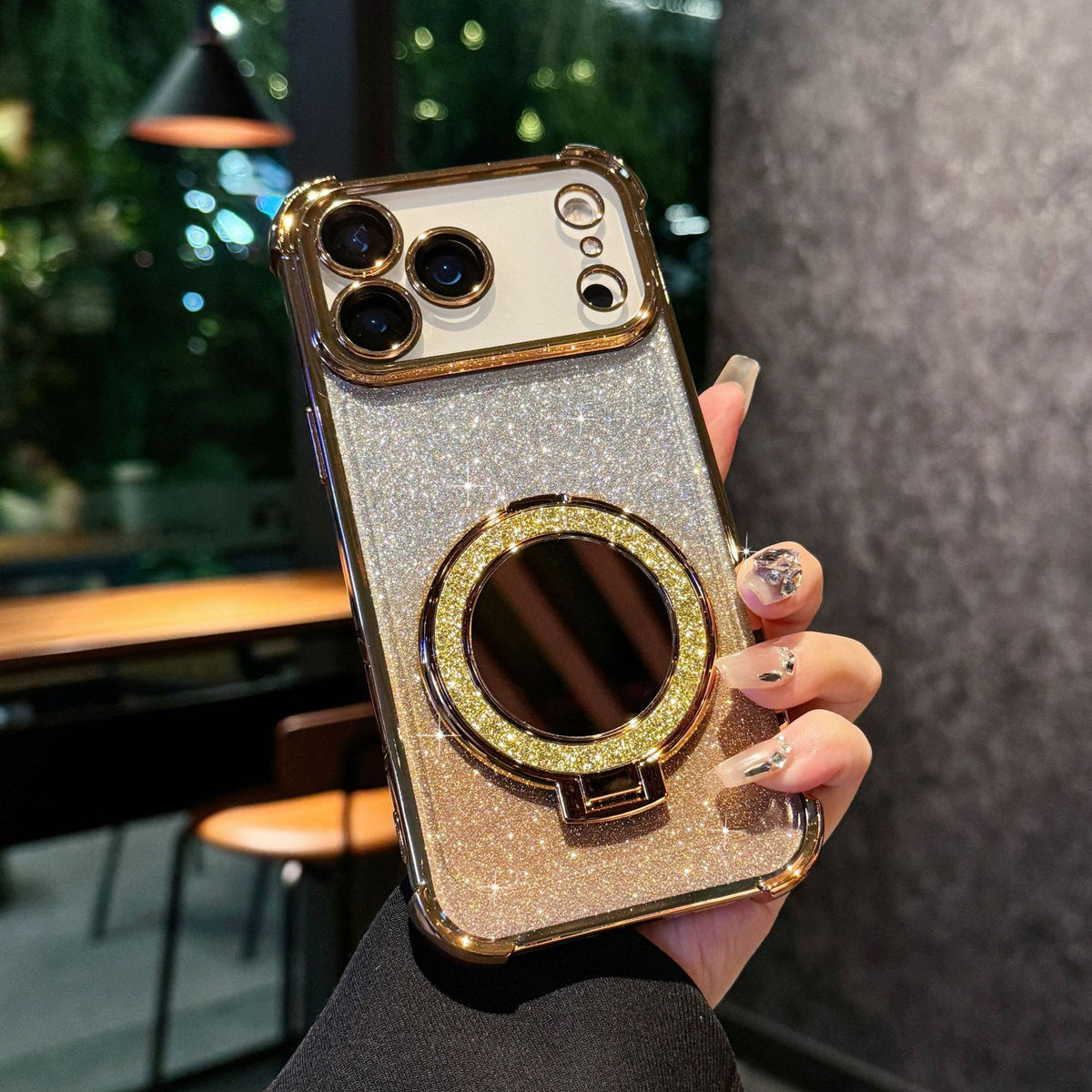Glitter Mirror Magnetic Bracket Phone Case — view 8