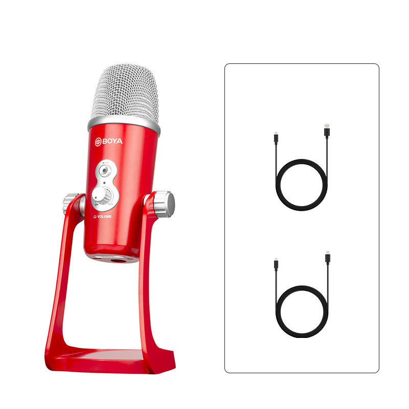 Condenser Microphone Eat Broadcast Recording Built-in Sound Card — view 3