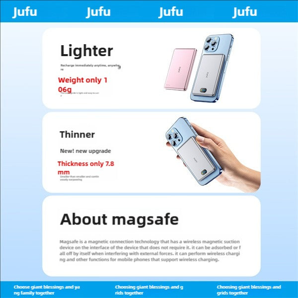 Adaptable to the Whole Scene with Magnetic Wireless Power Bank, A Savior — view 5