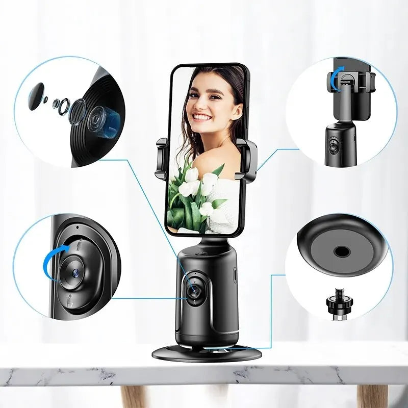 360 Auto Face Tracking Gimbal AI Smart Phone Holder for Smartphone Video Vlog — view 4