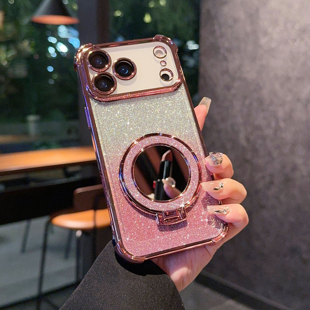 Glitter Mirror Magnetic Bracket Phone Case — view 7