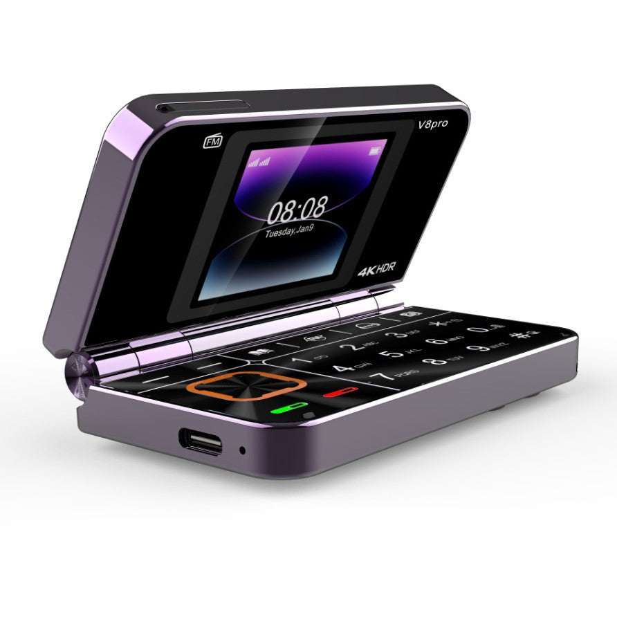 V8pro Dual Screen Folding Flip Function Mobile Phone — view 4