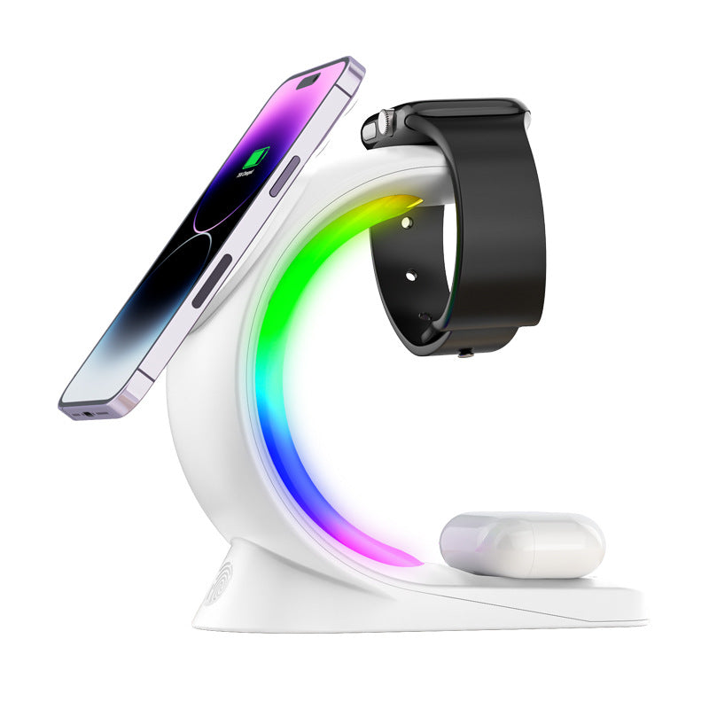 4 in 1 Magnetic Wireless Charger Fast Charging for Smart Phone Atmosphere Light — view 7