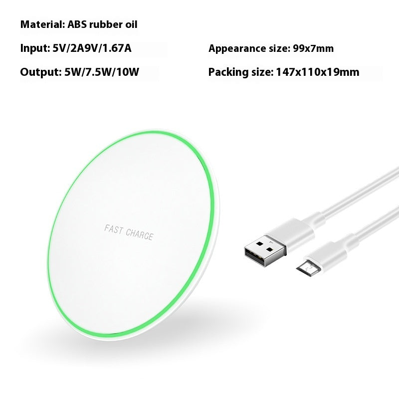Desktop Phone Ultra-thin Round Wireless Charger — view 3