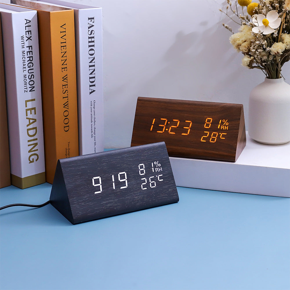 Electronic Alarm Clock Multifunctional Digital Display Temperature and Humidity