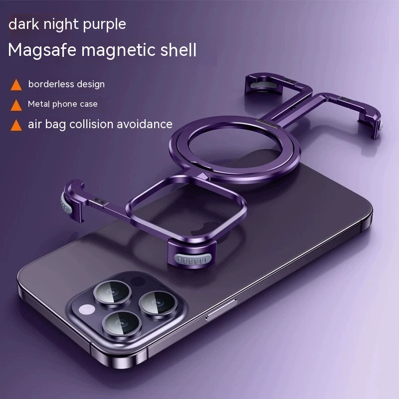 Metal Airbag Anti-fall Shell Phone Case Protective Shock Absorption Aerospace — view 4