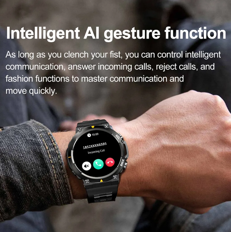 MAX18 Men Smartwatch AMOLED1.43inch Big Screen BT Calls Gesture Control AI — view 4
