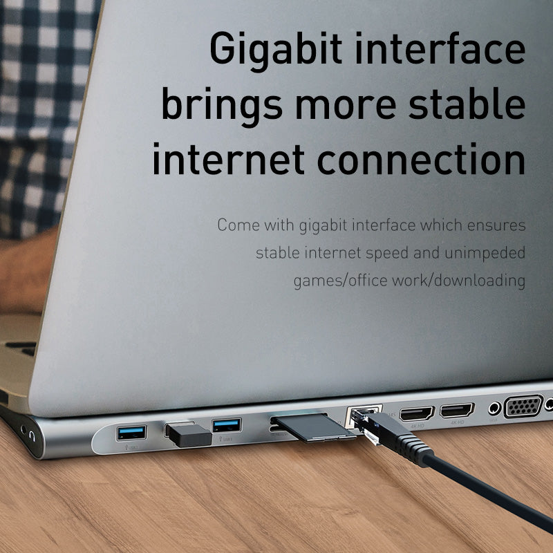 Hub Docking Station and Cooling Bracket to Ten-port HDMI and VGA Network Port — view 2