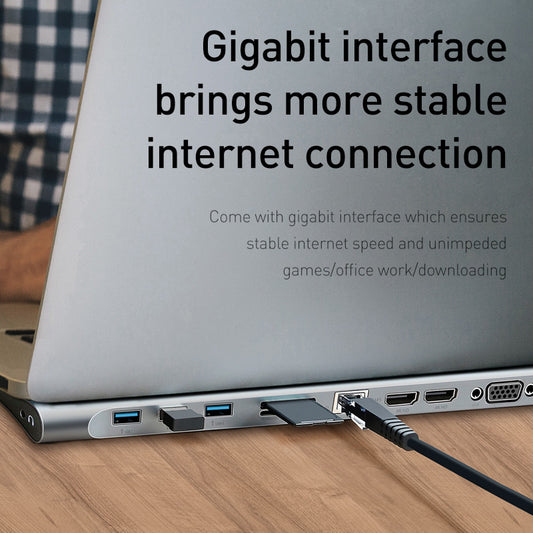 Hub Docking Station and Cooling Bracket to Ten-port HDMI and VGA Network Port — view 2