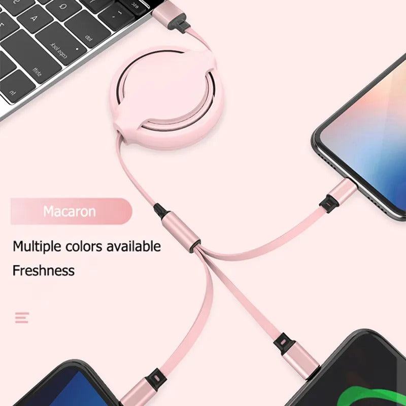 Three-in-one Mobile Phone Data Cable, Free Switching of Interfaces — view 4