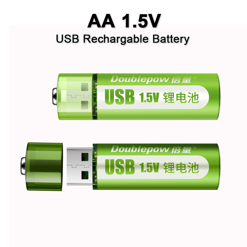 USB Rechargeable Battery No. 5, No. 7 Lithium Large Capacity 1.5v Constant
