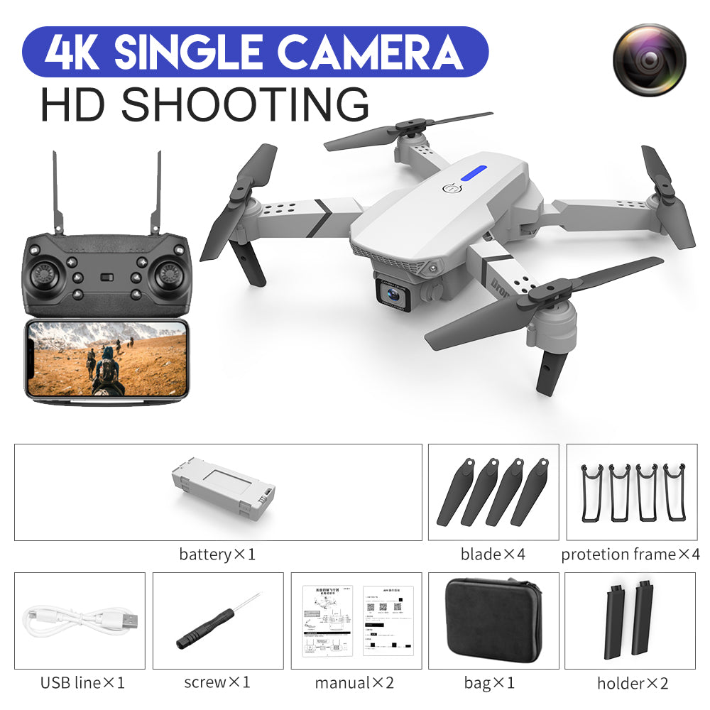 E88 Drone Aerial Photography HD 4K Dual Camera Remote Control Airplane Toy — view 5