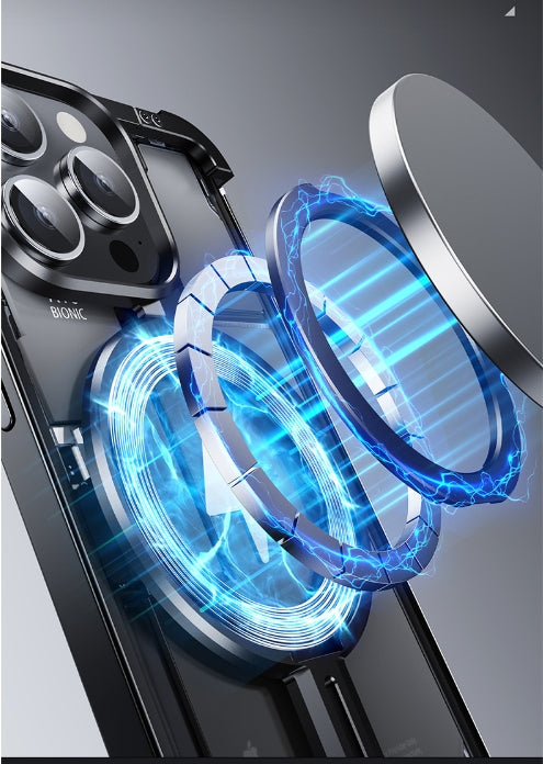 Metal Airbag Anti-fall Shell Phone Case Protective Shock Absorption Aerospace — view 7