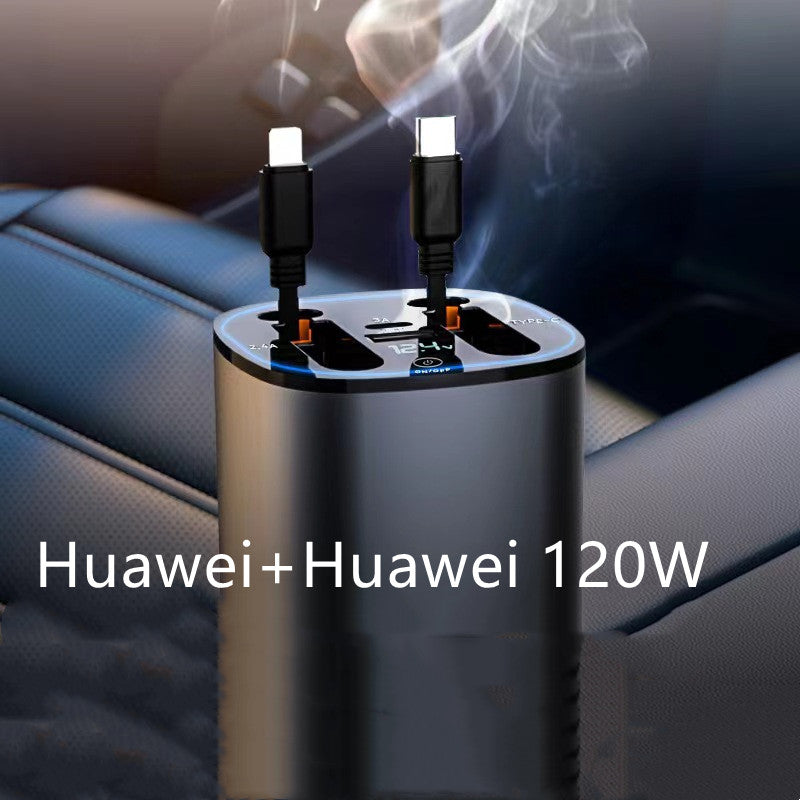 Automatic Retractable Charger Universal One-to-four Super Fast Conversion Plug — view 6