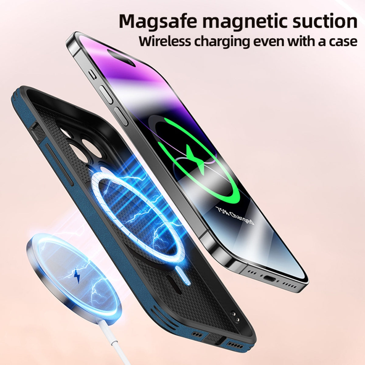 16 Series Magnetic Charging Moose Head Printing Phone Case — view 3